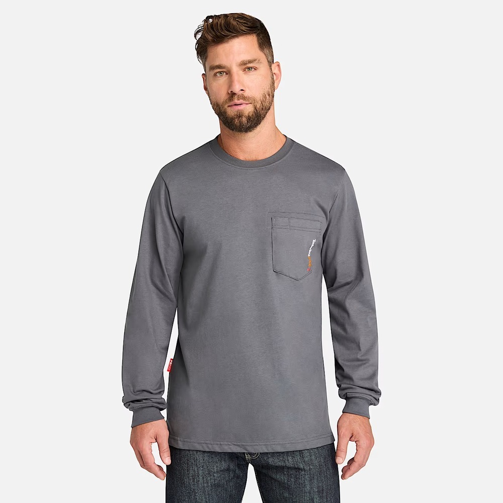 Timberland PRO® (Men's 2XL) Cotton‎ Core Flame-Resistant Long-Sleeve T-Shirt